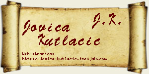 Jovica Kutlačić vizit kartica